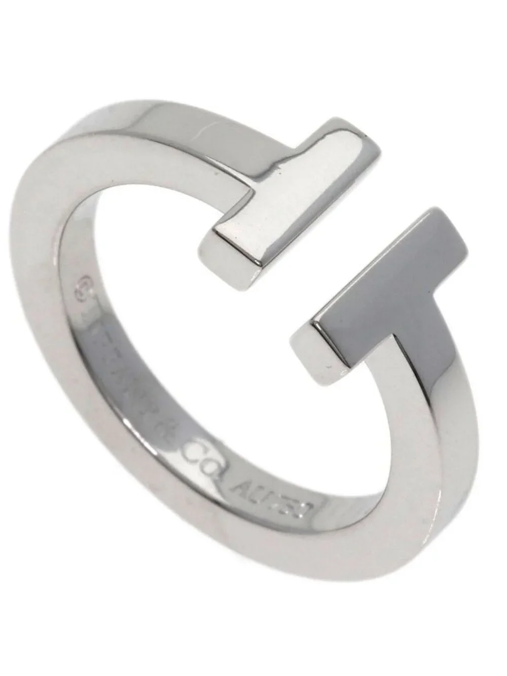 Tiffany & Co T Wire Ring 18k White Gold